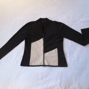 YUKA BLACK w/SUEDE KNIT TOP